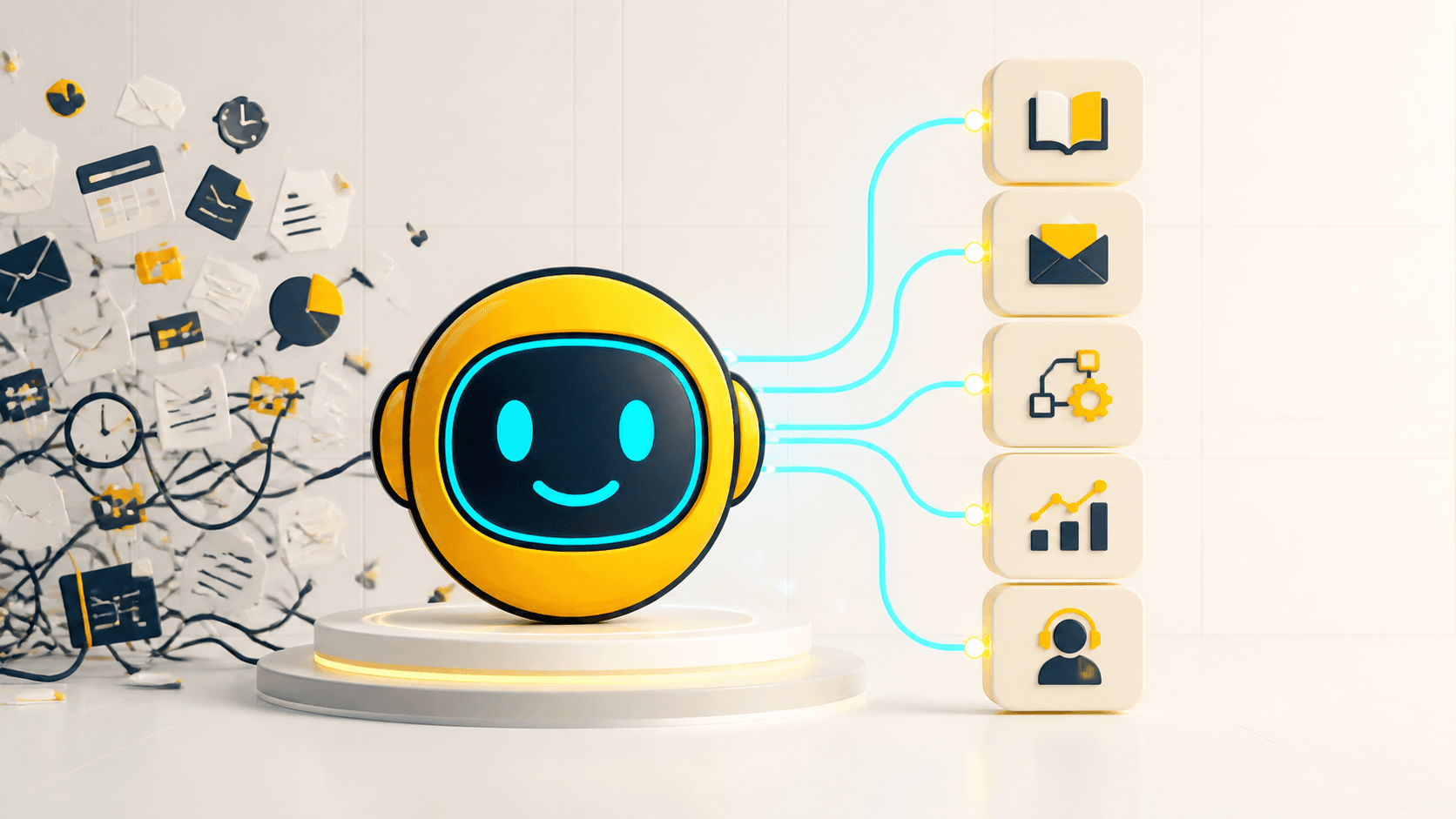 Cover illustration for “The 2026 AI support stack for fewer tools”