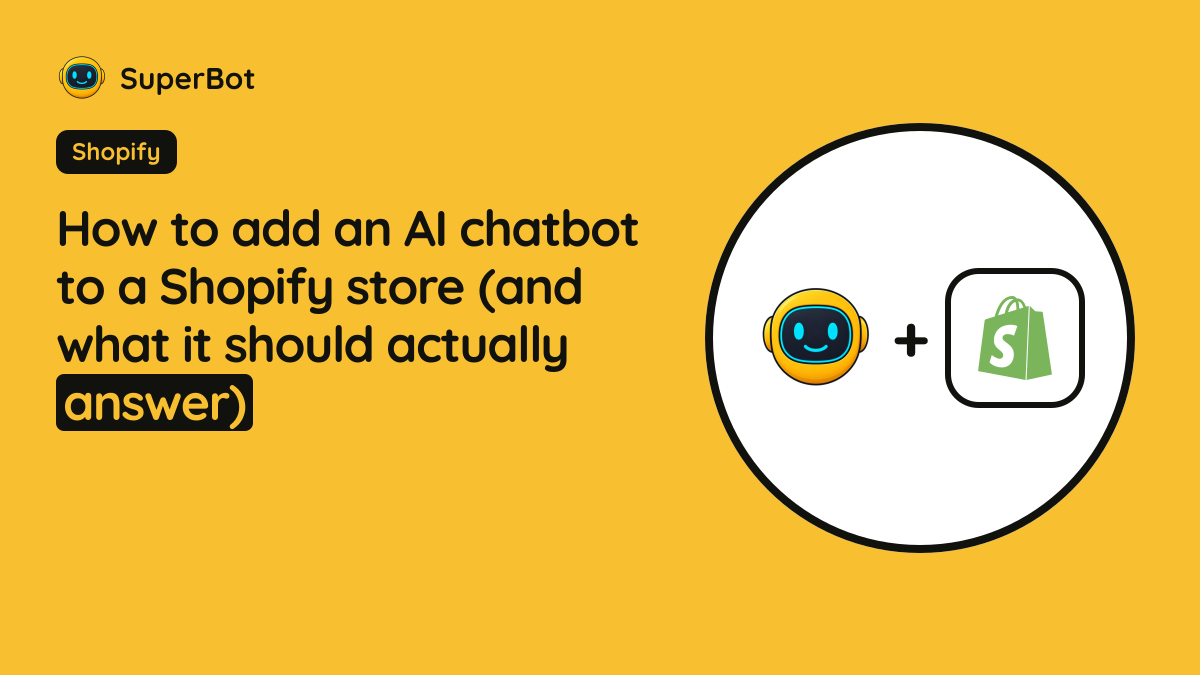 Cover illustration for “How to add an AI chatbot to a Shopify store (and what it should actually answer)”