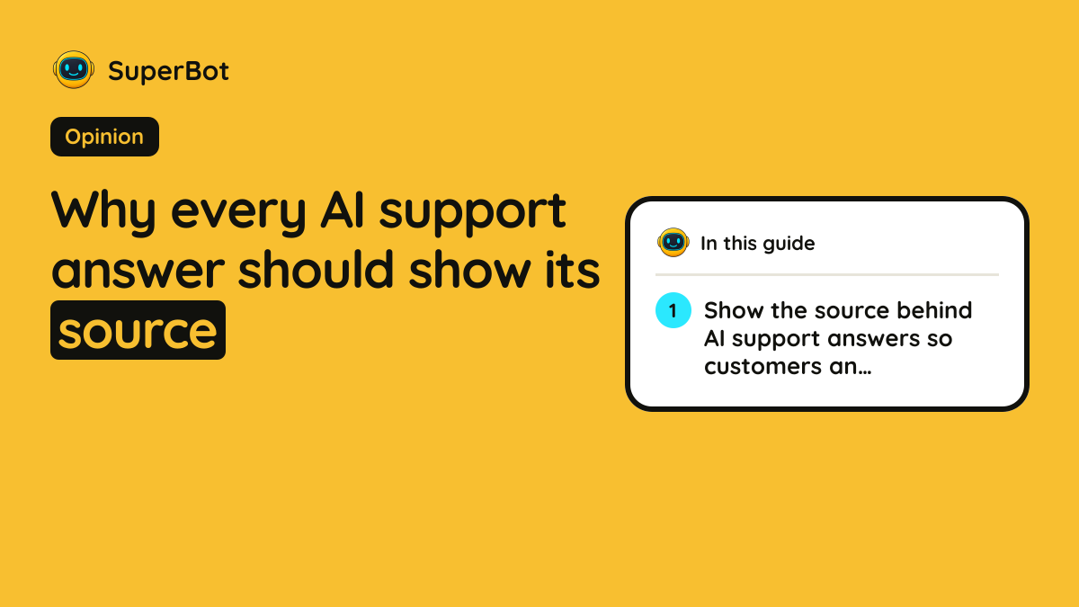 Cover illustration for “Why every AI support answer should show its source”