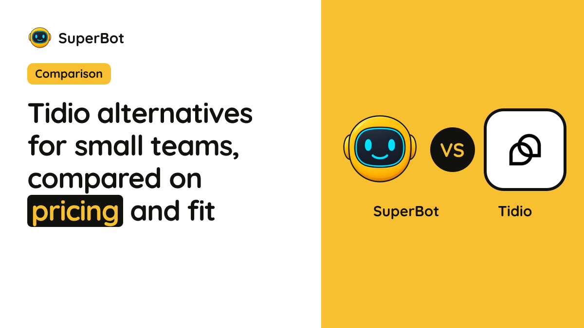 Cover illustration for “Tidio alternatives for small teams, compared on pricing and fit”