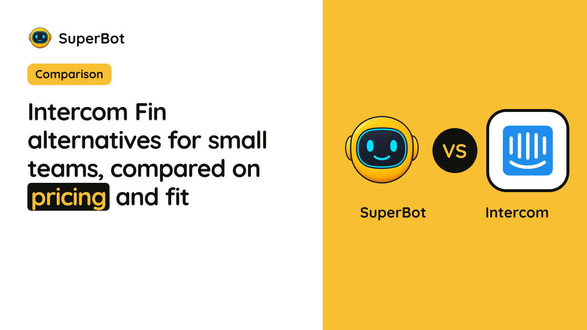 Cover illustration for “Intercom Fin alternatives for small teams, compared on pricing and fit”