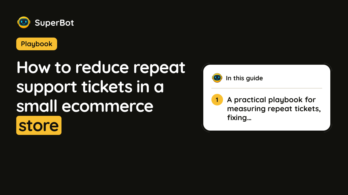 Cover illustration for “How to reduce repeat support tickets in a small ecommerce store”