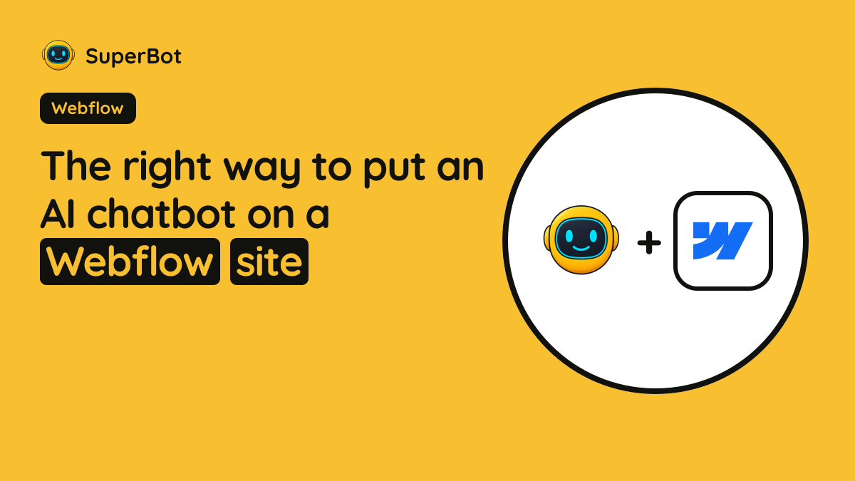 Cover illustration for “The right way to put an AI chatbot on a Webflow site”