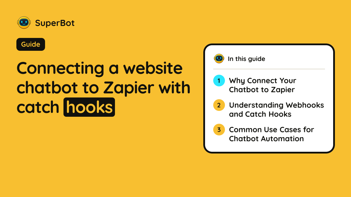 Cover illustration for “Connecting a website chatbot to Zapier with catch hooks”